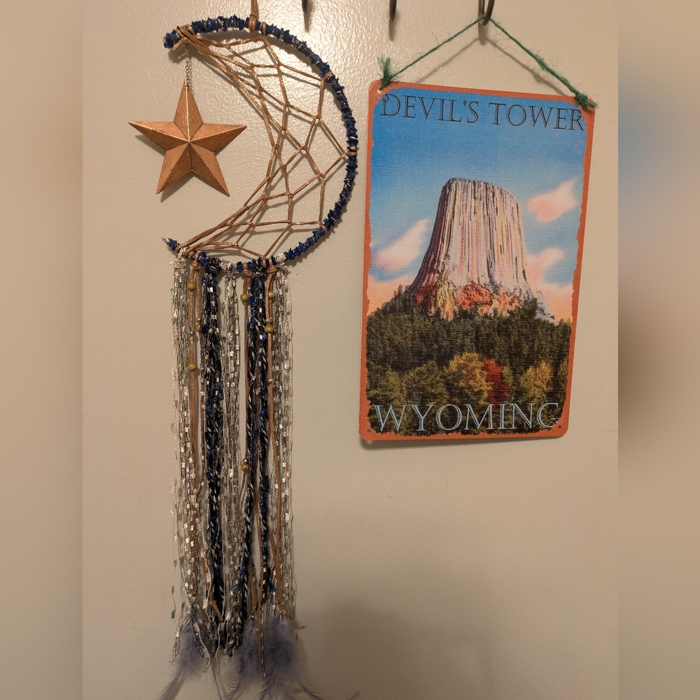 Dream Catcher/Wyoming Sign. 8x12 Inch. Tin/Metal Sign